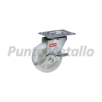 XL8731_RUOTA-IN-NYLON-CON-SUPPORTO-A-PIASTRA-GIREVOLE-E-FRENO