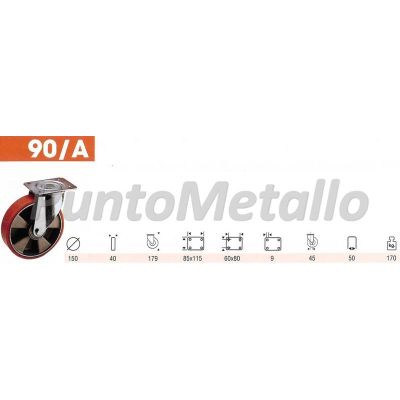 XL9770_RUOTA-POLIURETANO-DIAMETRO-MM-150