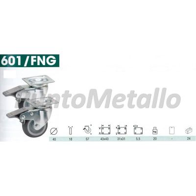 XL9785_RUOTA-IN-GOMMA-CON-SUPPORTO-PIASTRA-GIREVOLE-DIAMETRO-MM-40