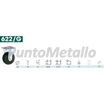 XL9786_RUOTA-CON-SUPPORTO-PIASTRA-FISSA-DIAMETRO-MM-40