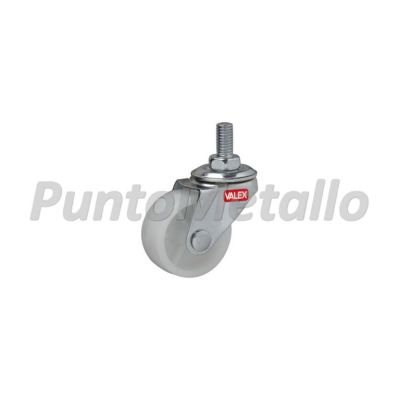 XL12788_RUOTA-IN-POLIPROPILENE-CON-SUPPORTO-A-PERNO-FILETTATO-GIREVOLE
