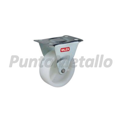XL12812_RUOTA-IN-NYLON-CON-SUPPORTO-A-PIASTRA-FISSA-75MM
