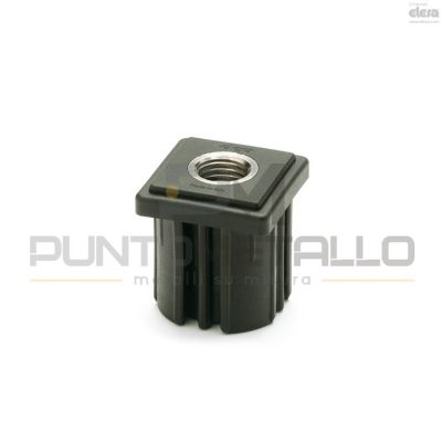 XL18650_TAPPO-PLASTICA-QUADRO-PER-TUBOLARE-40X40X2-GRANDI-PORTATE-CON-BOCCOLA-OTTONE-FOTO-FILETTATO