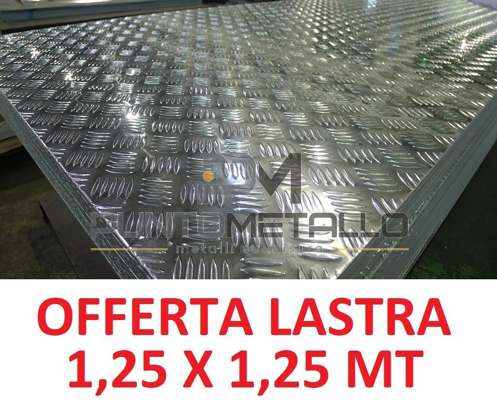 Lamiera Scanalata 3,5/5,0 Mm Alluminio Duetto Taglio Piastra - Foto 9