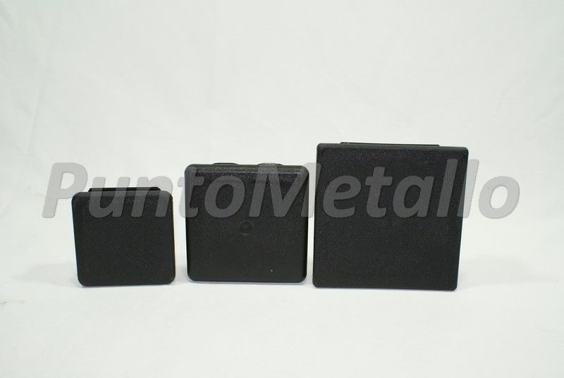 Tappi Terminali Per Tubi Quadrati 150x150 Mm - 4 Pezzi, Nero, Plastica PE, Con Lamelle, Per Recinzioni E Mobili - Foto 13